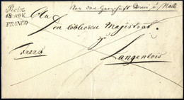 Cover "Retz / 18. NOV.", Schreibschriftstempel Und "FRANCO", Langstempel Auf Brief Vom 18.11.1839 Nach Langenlois, Taxe  - Machines à Affranchir (EMA)