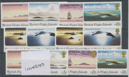 VIRGIN ISLANDS 1980 Island Views (SG 451/6 + 451/6 U/M With INVERTED WATERMARK) - Iles Vièrges Britanniques