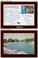 1981 New Zealand Postcard Taupo Boat Harbour Posted Christchurc To Scotland - Cartas & Documentos