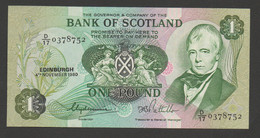 ECOSSE ONE POUND - 4th November 1980 Sir Walter SCOTT & Voilier -  D/170378752  / Qualité  SUP  II  VZGL EF  XF - 1 Pond