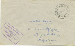 SÜDAFRIKA 1941, "A.P.O. - U - M.P.K. / 6" Selt. K2 A. Kab.-Feldpost-Bf  M ZENSUR - Lettres & Documents