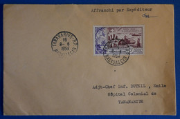 M17 MADAGASCAR BELLE LETTRE 1954 TANANARIVE+ PA N°74 +++AFFRANCHISSEMENT INTERESSANT - Covers & Documents