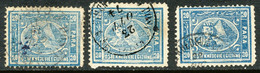 ÄGYPTEN 1872/5 Sphinx Vor Cheopspyramide 20 Para Blau, Hellblau 3 ABARTEN RR!! - 1866-1914 Khédivat D'Égypte