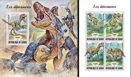 Guinea 2018, Animals, Dinosaurus I, 4val In BF +BF - Vor- U. Frühgeschichte