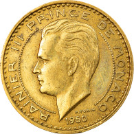 Monnaie, Monaco, Rainier III, 20 Francs, Vingt, 1950, SUP, Aluminum-Bronze - 1949-1956 Alte Francs