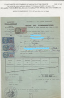 TIMBRES FISCAUX DE FRANCE  USAGE MIXTE FRANCE/MONACO  1949 RARE Forte Cote - Revenue