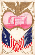 Etats-Unis - Hudson-Fulton Celebration - Bateau à Aubes S.S Clermont - Drapeau Et Aigle Américain - Carte Gaufrée - Otros & Sin Clasificación