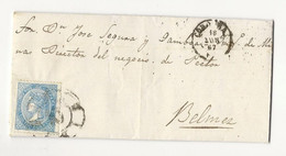 Lettre De Cordoba Pour Belmez (Argentine) - 1867 - Sonstige & Ohne Zuordnung