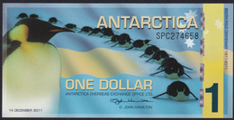 ANTARCTICA  $1 14.12.2011 POLYMER SOUTH POLE CENTENARY 1911-2011  NEW UNC FDS - Otros – Oceanía