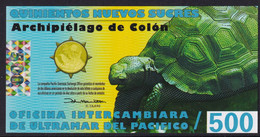 ECUADOR GALAPAGOS ISLANDS   500 SUCRES   23.09.2011  NEW UNC FDS POLYMER - Equateur