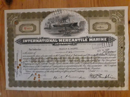 International Mercantile Marine Company - 1936 - The Titanic Certificate - Navegación