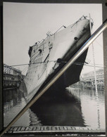 Paquebot " Normandie " Incendie Dans Le Port De New - York - 1942 - Photo Reproduction -  TBE - - Barche