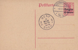 Carte Entier Postal Gent Gand K.D. Feldpoststation - Occupazione Tedesca
