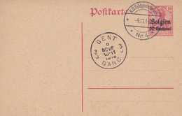 Carte Entier Postal Gent Gand K.D. Feldpoststation - Occupation Allemande