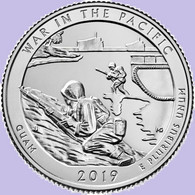 USA Quarter 1/4 Dollar 2019 D, War In The Pacific - Guam, KM#696, Unc - 2010-...: National Parks