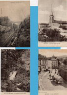 88-XERTIGNY.4. " Pont Napoléon " § " Le Clocher Datant De 1119 " § " Cascade Du Gué.du.Sault " § " Un Jour De Marché " . - Xertigny