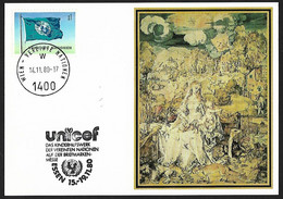 1980 - UNITED NATIONS - Card [UNICEF] - Michel 2 + WIEN - Cartas & Documentos