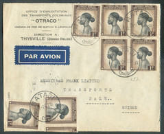 N°257(8 (1ex. Plié Au Verso) Obl. MATADI Sur Lettre Par Avion Du 24/2/1947 Vers Bâle (CH).  TB  - 17562 - Storia Postale