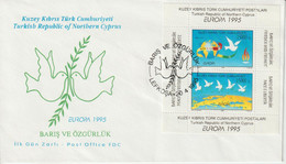 Europa 1995 FDC Turquie Chypre BF 14 Oblit. Used - 1995