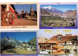 Lot 10 Cpm - Népal NAMASTE MT MACHAPUCHRE POKHARA EVEREST REGION KAGBENI Hotel Sherpa BHAKTAPUR - Nepal