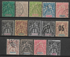 French Colonies 1892-1900 Navigation & Commerce Stamps. Different Countries. Used & MH - Collections
