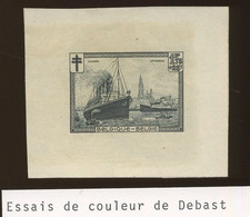 297. Bateau Port Antwerpen. Essais Du Coin Signé. DEBAST.  Boot Boat Ship - Proofs & Reprints