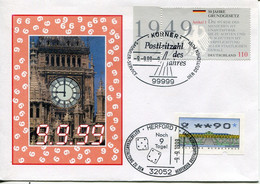 Germany Special Letter - Lucky Date 9.9.09-9, Postcode 99999 - Código Postal