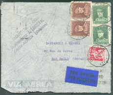 DL. Affr. KEPI - CERES à 14Fr.25 Obl. Sc DEUX-ACREN + Etiq. Par Avion Du 11-3-1935 Vers Sao Paulo (Brésil)  TB   - 17570 - 1931-1934 Képi