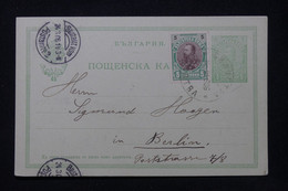 BULGARIE - Entier Postal + Complément De Silistra Pour Berlin En 1906 - L 92503 - Otros & Sin Clasificación