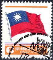 TAIWAN, BANDIERA NAZIONALE, NATIONAL FLAG, 1981, 6 $, FRANCOBOLLO USATO Mi:TW 1417, Scott:TW 2294, Yt:TW1360 - Usados