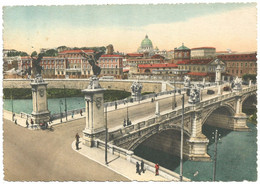 A3568 Roma -Ponte Vittorio Emanuele II / Viaggiata 1956 - Bruggen