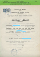 FISCAUX DE MONACO SERIE UNIFIEE  De 1960 N°34 1 NF BLEU  2 Mars 1966 - Fiscale Zegels