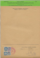 FISCAUX DE MONACO SERIE UNIFIEE  De 1960 N°34 1 NF BLEU  2 Exemplaires 17 Février 1964 - Fiscale Zegels