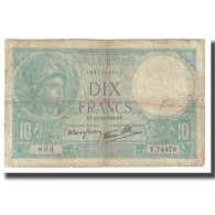 France, 10 Francs, Minerve, 1939, Platet Strohl, 1939-10-12, TB, Fayette:7.11 - 10 F 1916-1942 ''Minerve''