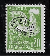 France Préoblitérés N°120 - Variété Surcharge Cassée - Neuf * Avec Charnière - TB - 1953-1960