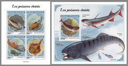 CENTRALAFRICA 2021 MNH Extinct Fishes Ausgestorbene Fische Poissons Eteints M/S+S/S - OFFICIAL ISSUE - DHQ2112 - Vor- U. Frühgeschichte