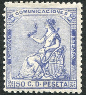*137. 50 Cts Azul De 1873, Nuevo. - Nuevos