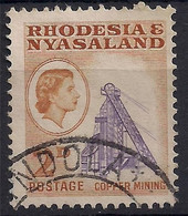 RHODESIA & NYASALAND, 1959 QEII SG 20, 2d "NDOLA" DOUBLE CIRCLE DATE STAMP - Rodesia & Nyasaland (1954-1963)