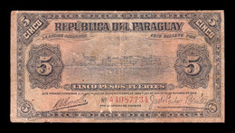 Paraguay 5 Pesos Fuertes L.1920 (1923) Pick 149a Sign 2 RC G - Paraguay