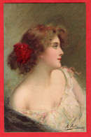 ASTI   ART NOUVEAU GLAMOUR    IRENE    BEAUTIFUL LADY WITH LONG HAIR    RAPHAEL  TUCK CONNOISSEUR SERIES - Asti