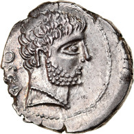 Monnaie, Domitius Calvinus, Denier, 38 BC, Osca, Très Rare, SPL, Argent - Republic (280 BC To 27 BC)