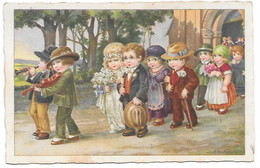 Illustrator - A. Bertiglia - Children, Enfants, Kinder, Bambini, Wedding, Hochzeit, Marriage, Nozze, Violin, Music - Berthon