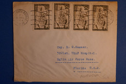 M18 MAROC BELLE LETTRE 1954CASABLANCA POIUR FLORIDE USA+ AFFRANCHISSEMENT PLAISANT - Storia Postale