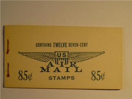 BKC7 7-cent Red Airmail Complete 85-cent Booklet #C60a (2 Panes) CV$18 - ...-1940