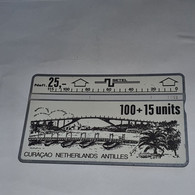 ANTILLES-(AN-CUR-SET-0002a)-BRIDGE-(14)-(100+15units)-(312A16874)-(tirage-15.000)-used Card+1card Prepiad Free - Antillas (Nerlandesas)