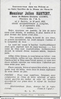 BERTRIX ..-- AS. Mr Julien HARTERT , Membre De L' A.S. , époux De Mme Ghislaine LECOMTE , Né En 1923 , Décédé Accident . - Bertrix