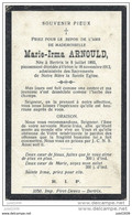 BERTRIX ..--  Mademoiselle  Marie - Irma ARNOULD , Née En 1893 , Décédée En 1913 à VIRTON . - Bertrix