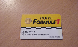 ANCIENNE CARTE A PUCE BULL HOTEL FORMULE 1 BON ETAT !!! - Hotelsleutels