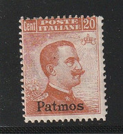 Italian Colonies 1919 Greece Aegean Islands Egeo Patmo Patmos No11 MH With Watermark (con Filigrana) C084 - Ägäis (Patmo)