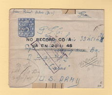 Lettre Adressee APO 772 D'Arbois Dans Le Jura - 1944 - Guerre De 1939-45